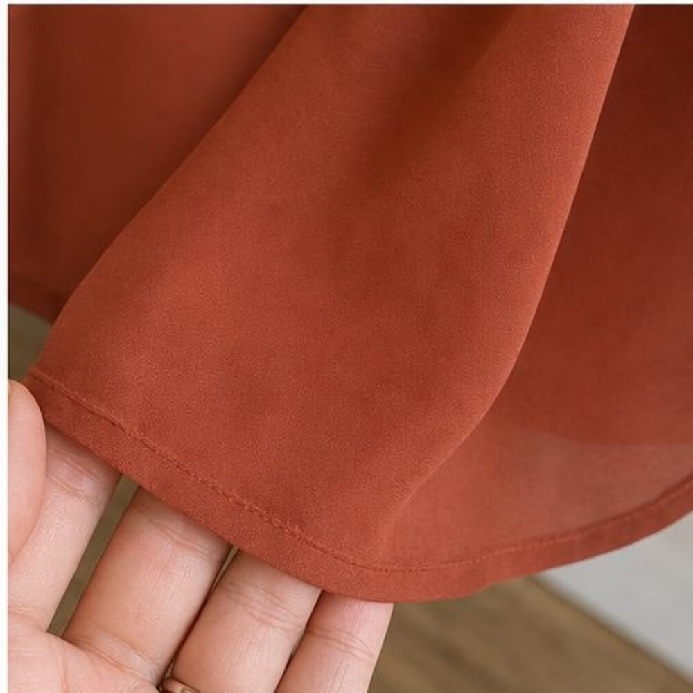 Rust Ruffle Blouse - Picture 6 of 6